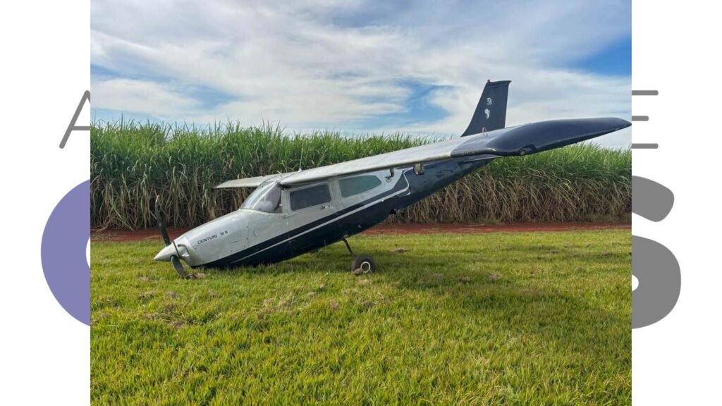 Aeronave de pequeno porte realiza pouso forçado na Usina Água Bonita; polícia investiga e apreende itens de interesse. Saiba mais sobre o caso.