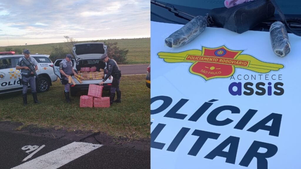 Mais de 846 kg de maconha foram apreendidos em ações da Polícia Rodoviária no domingo (1º), em Marília e Santa Cruz do Rio Pardo. Duas pessoas foram presas.