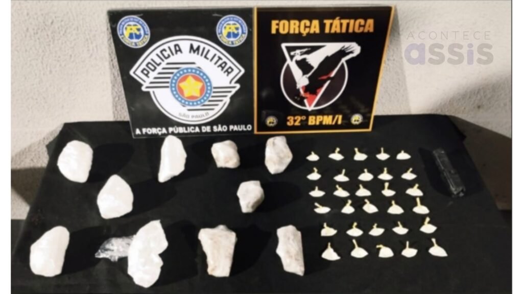 Adolescente é apreendido por tráfico em área de mata em Assis. Polícia encontrou cocaína e crack escondidos em tambor enterrado. Caso foi registrado no CPJ.