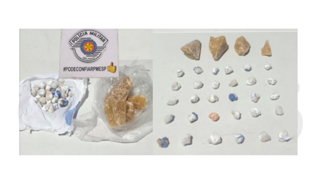 Homem é preso por tráfico de drogas em Paraguaçu Paulista após sair de terreno baldio e tentar fugir da polícia. Flagrante foi registrado na CPJ.