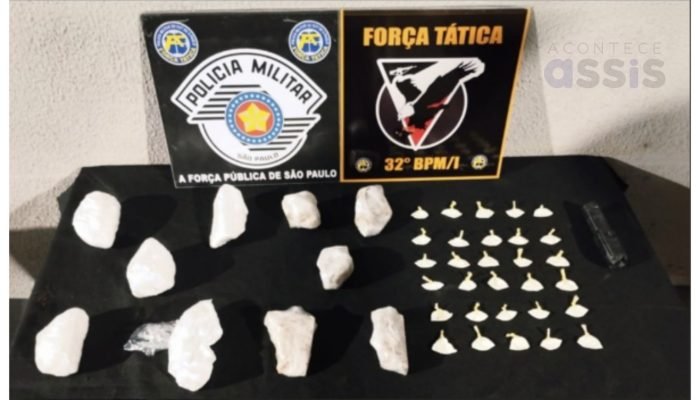 Adolescente é apreendido por tráfico em área de mata em Assis. Polícia encontrou cocaína e crack escondidos em tambor enterrado. Caso foi registrado no CPJ.