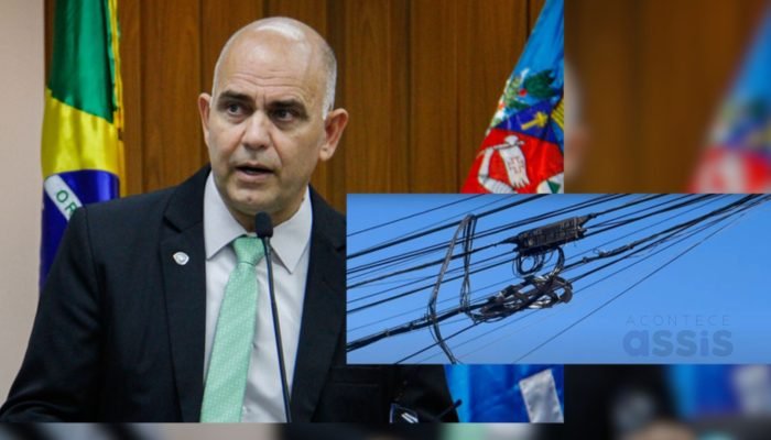 Projeto de lei quer obrigar empresas a alinhar fios e remover cabos inúteis em Assis. Objetivo é reduzir riscos, poluição visual e falhas nos serviços.