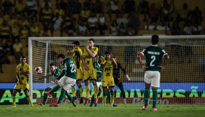 ltimo tropeço do Mirassol foi para o Palmeiras, em casa — Foto Pedro ZacchiAg. Paulistão