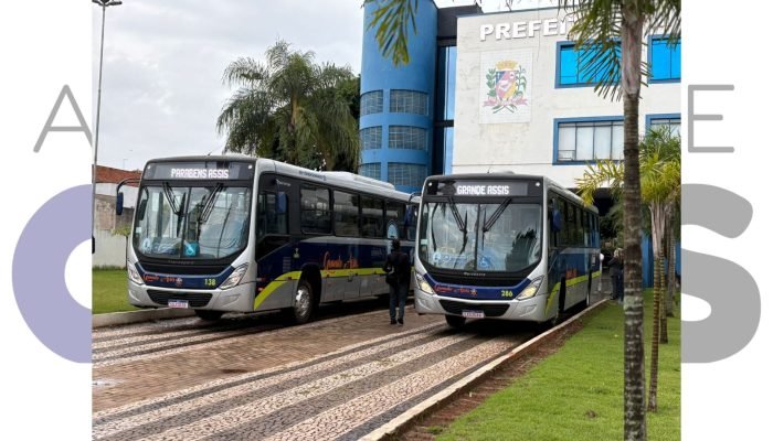 Nova frota de ônibus gratuitos em Assis começa a circular em 2 de julho, com ar-condicionado, Wi-Fi e integração no Terminal Urbano. Confira os horários.
