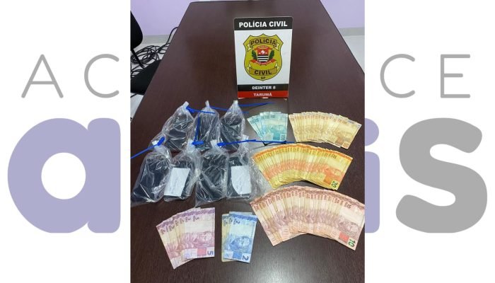Polícia Civil realiza operação contra o tráfico em Tarumã e prende suspeito. Ação cumpriu 7 mandados de busca e teve apoio do BAEP e Canil da PM.