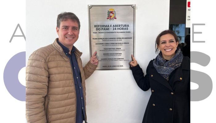 Reforma amplia o Pronto Atendimento Maria Isabel, que agora funciona 24h só para moradores de Assis. Entrega teve presença da prefeita e autoridades.